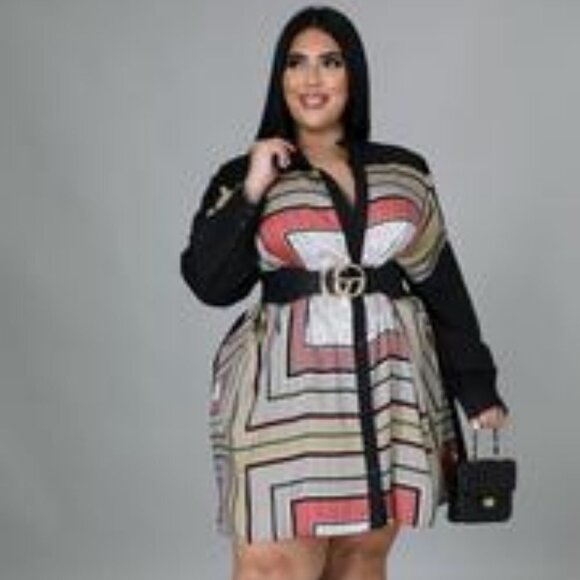 Shirt Dress- Plus - Picture 2 of 6